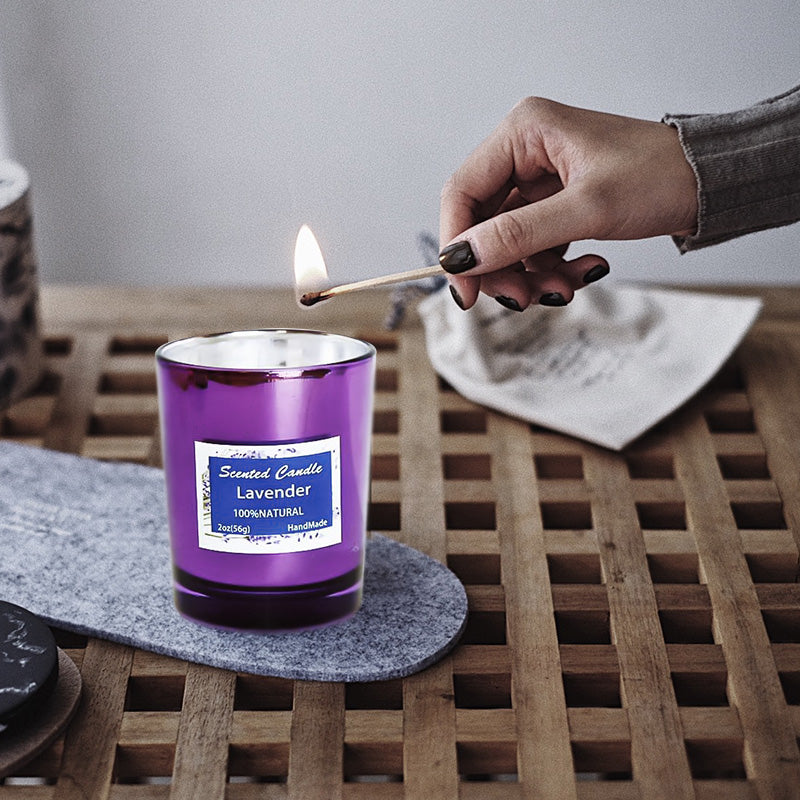 aromatherapy scented  Purple Candle